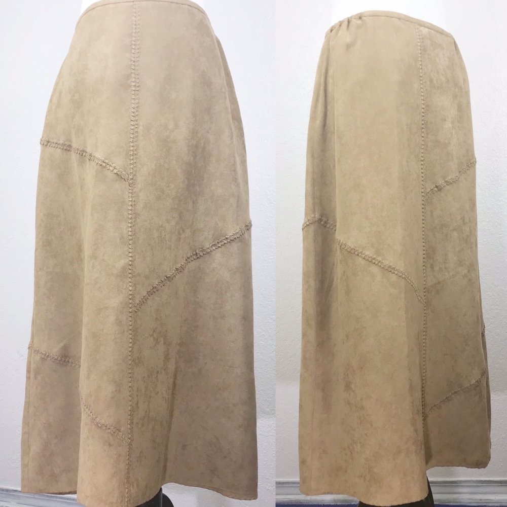 COLDWATER CREEK Faux Suede Maxi Skirt